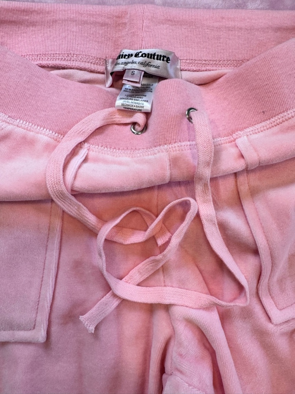 SOLD❣️NWT Juicy Couture Pink Velour Tracksuit Set Y2K Rhinestone S - Picture 10 of 10